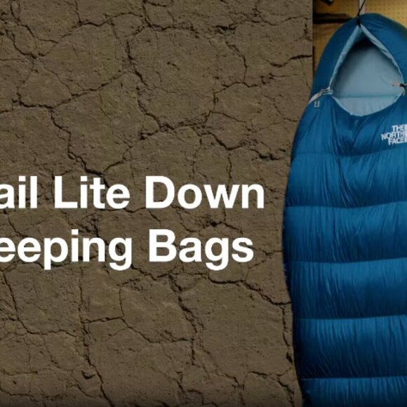 NEW! NWT! The North Face Trail Lite Down 20 Sleeping Bag -Blue Coral -Long - Picture 2 of 7